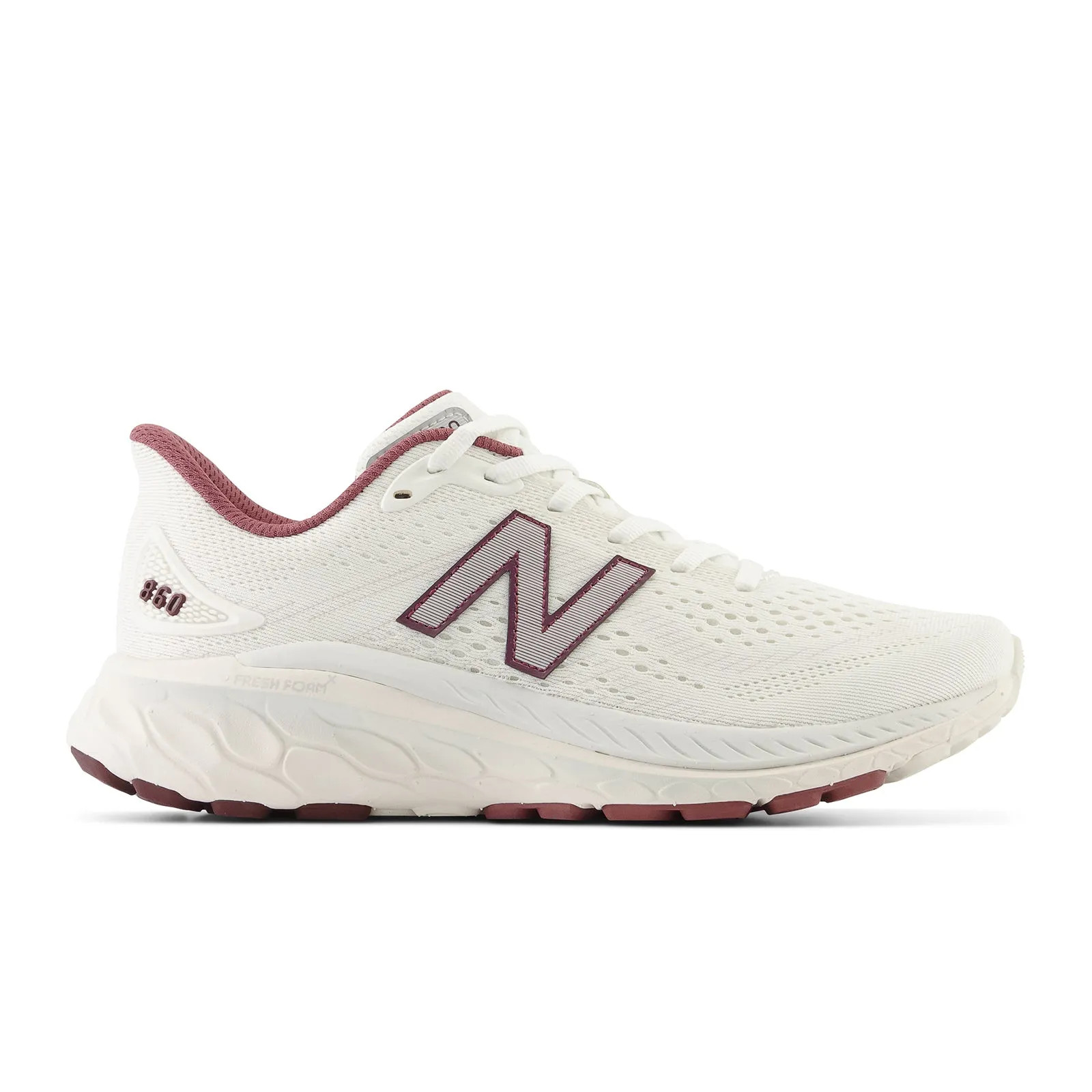 New Balance Fresh Foam X 860 v13 Running Shoe (Women) - Sea Salt/Washed Burgundy