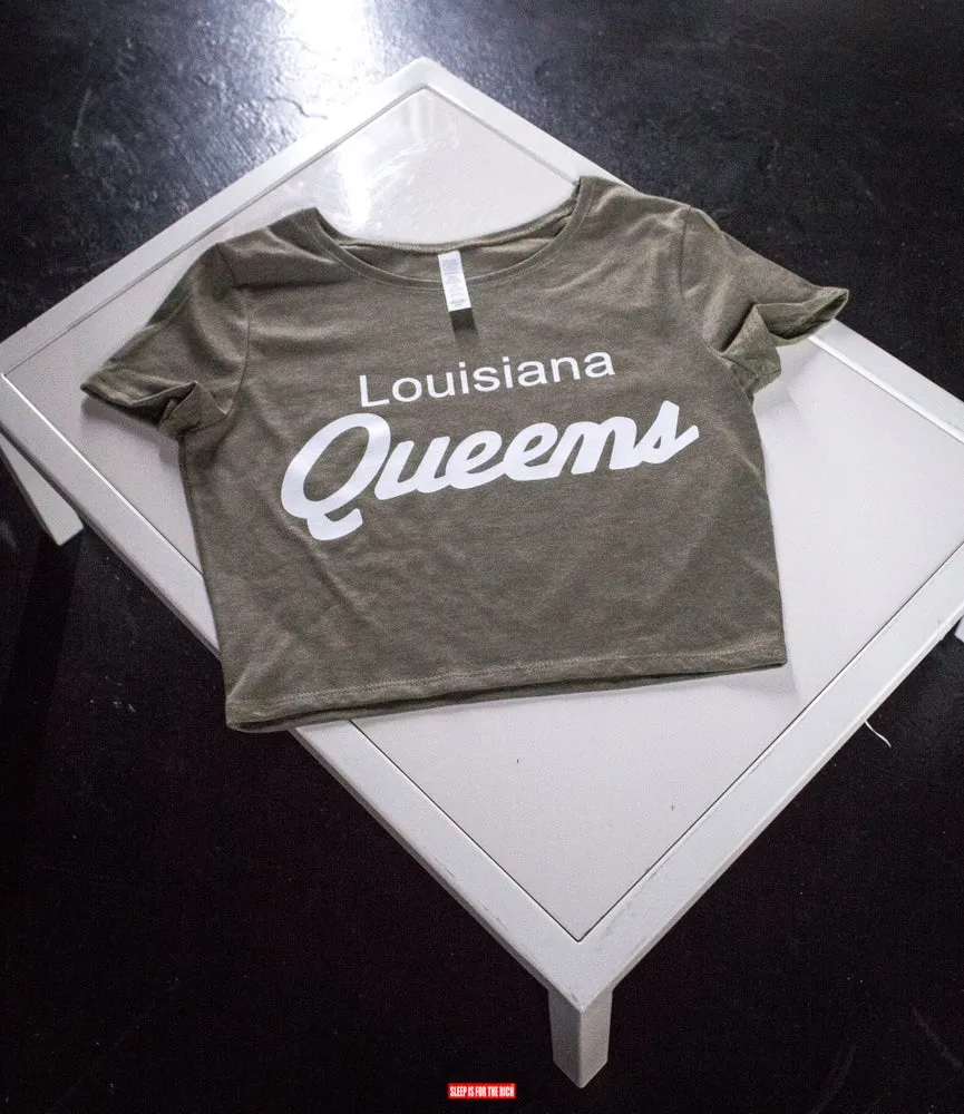 (Olive) Louisiana Queens Crop Tops