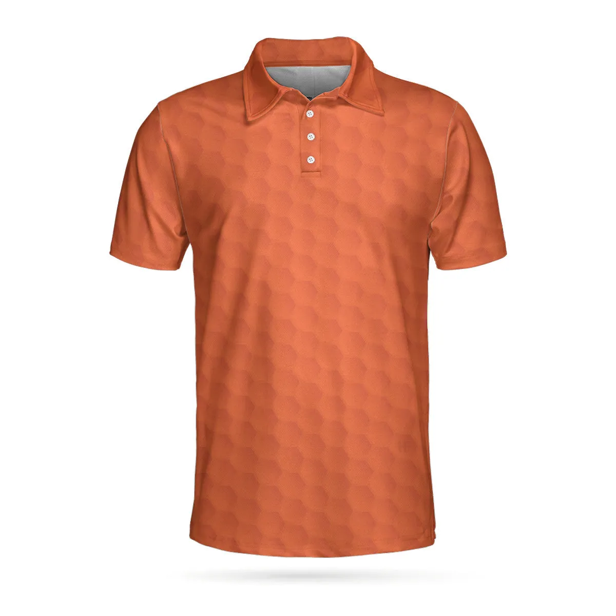 Orange Golf Ball Pattern Short Sleeve Polo Shirt For Golf, All Over Print Golf Shirt For Men Coolspod