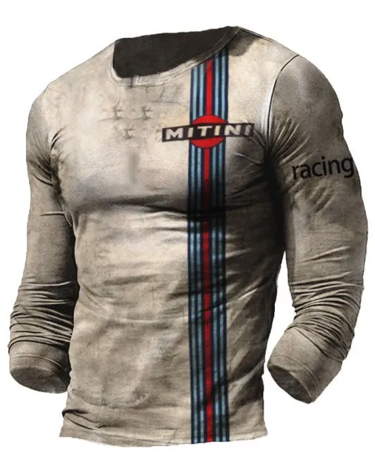 Outdoor Tactical Martini Racing Printed T-Shirt