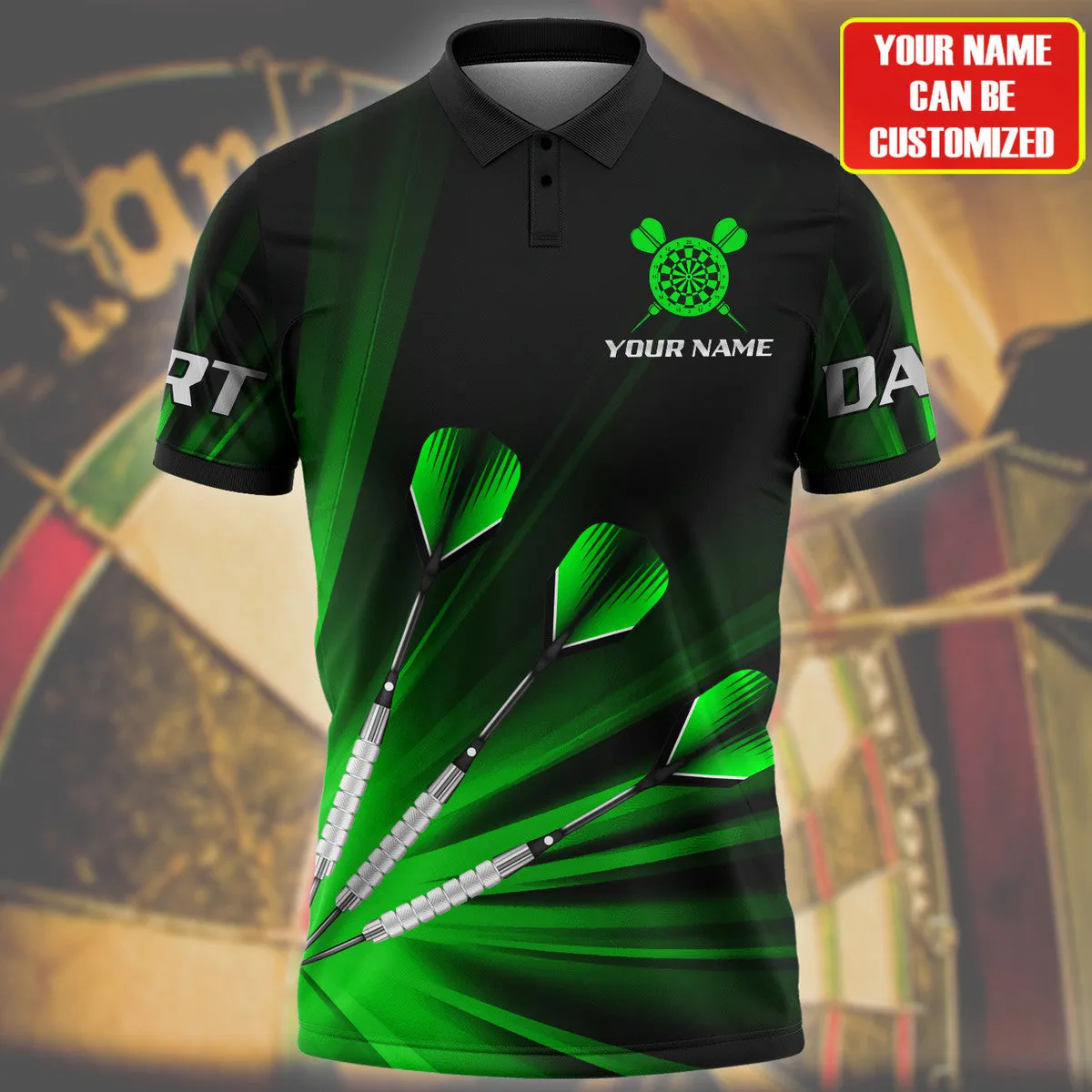 Personalized Colorful Dart Shirt Men Women Polo Shirt For Dart Team Uniform