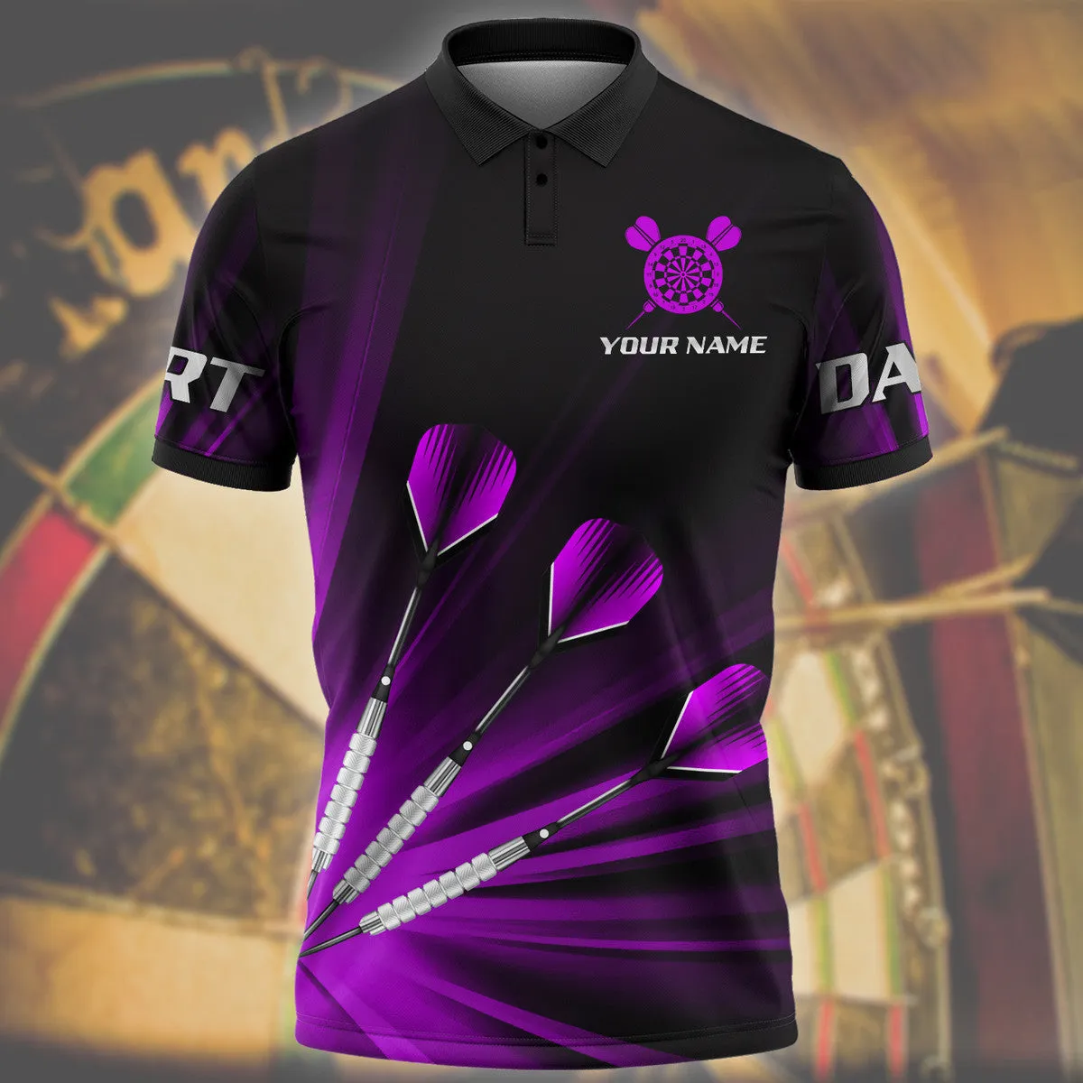 Personalized Colorful Dart Shirt Men Women Polo Shirt For Dart Team Uniform