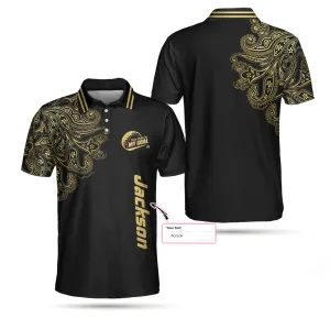 Personalized Golden Your Hole Is My Goal Custom Polo Shirt, Luxury Black And Gold Golf Shirt For Men Coolspod