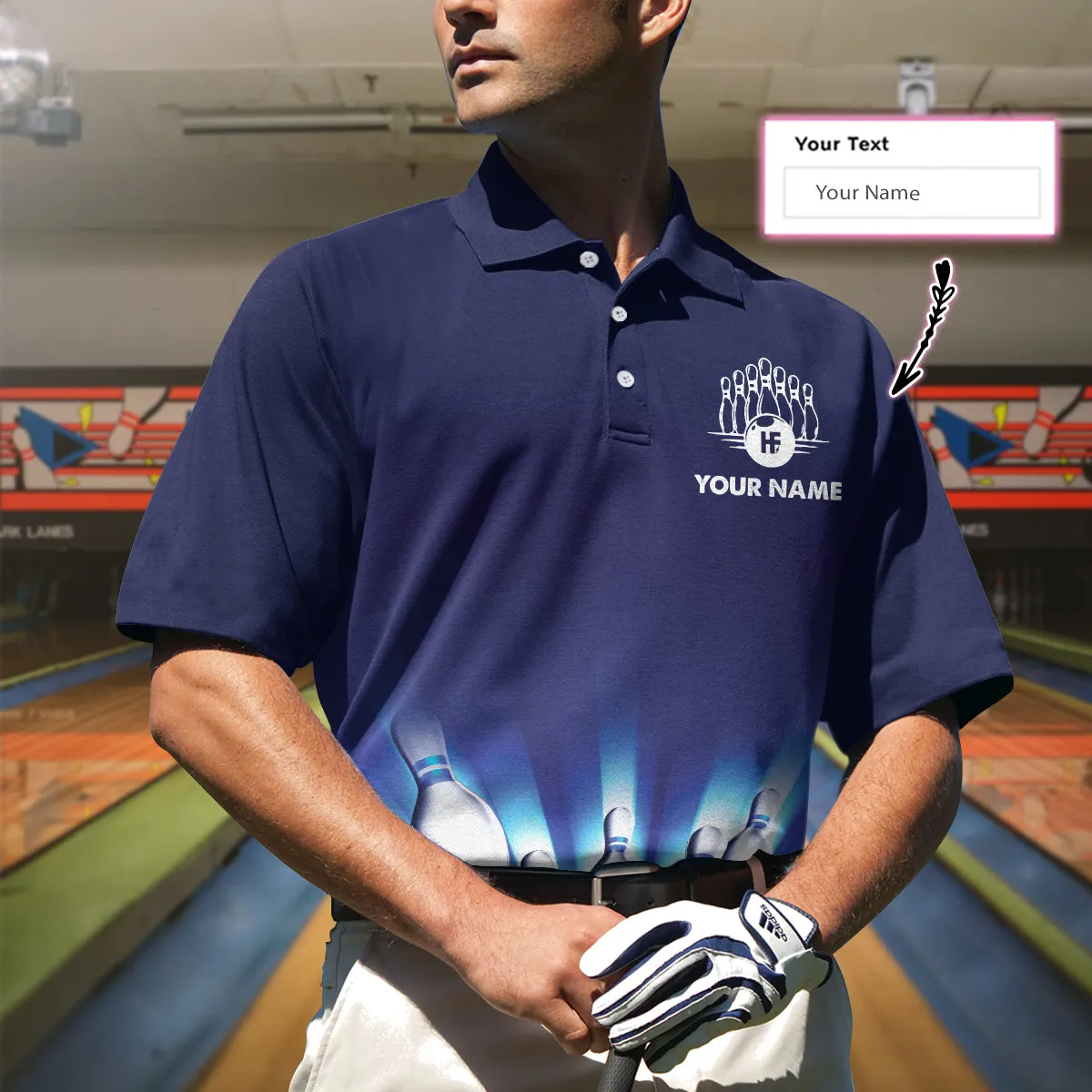 Personalized My Bowling Technique Custom Polo Shirt Coolspod