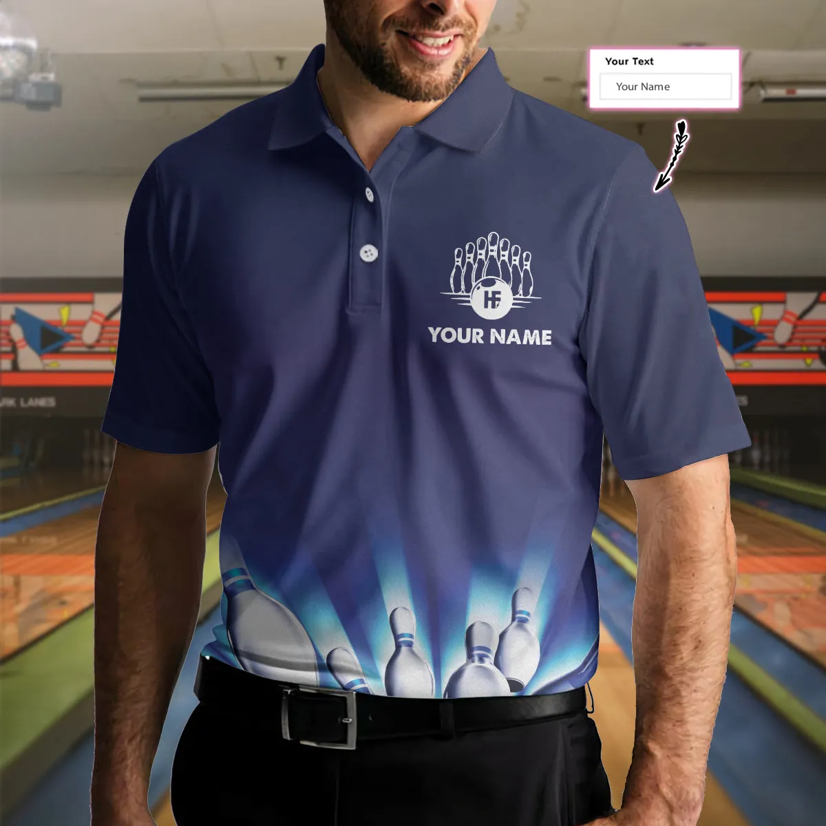 Personalized My Bowling Technique Custom Polo Shirt Coolspod