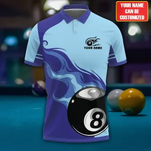 Personalized Name Billiard All Over Printed Unisex Polo Shirt, Unique Billiards Shirt for Men