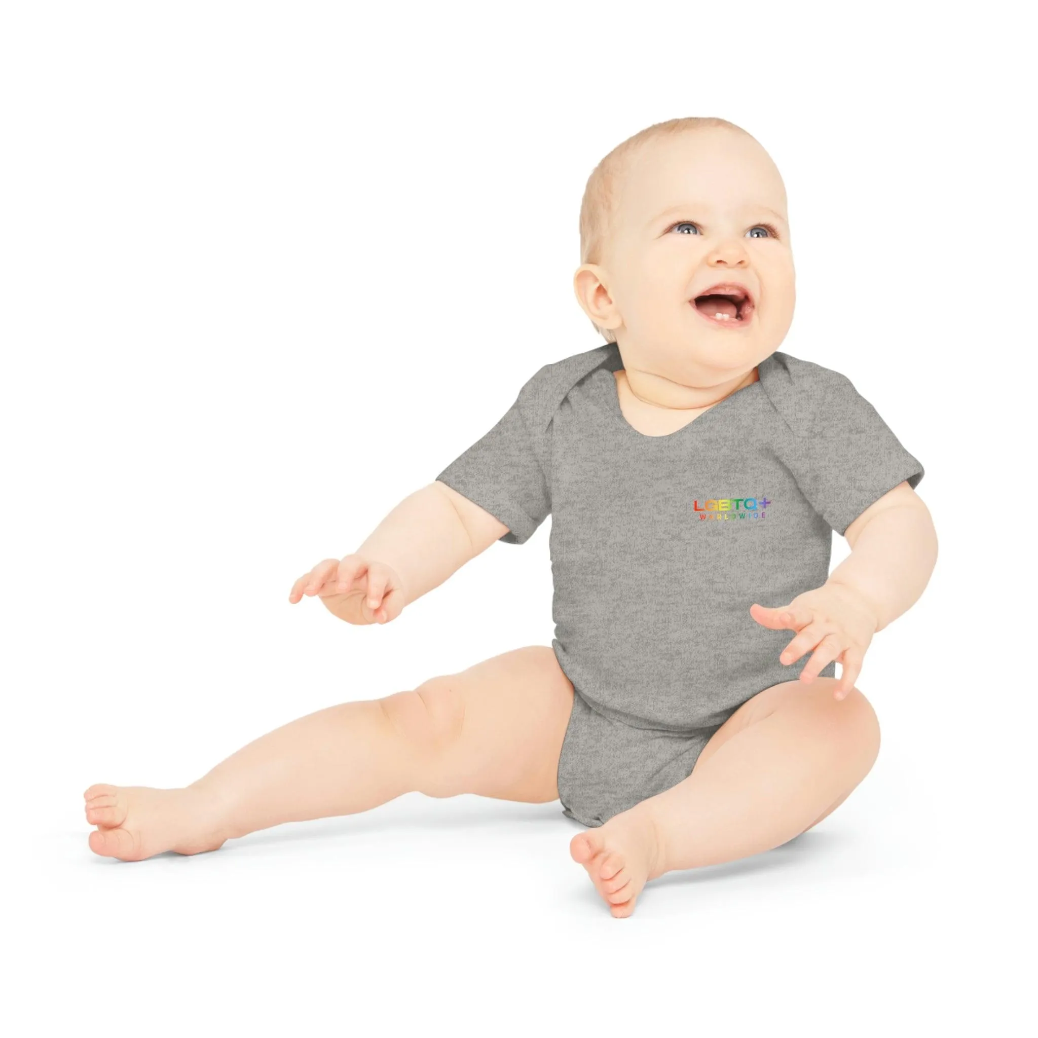 ,,PROUD ALIEN" Baby Organic Short Sleeve Bodysuit