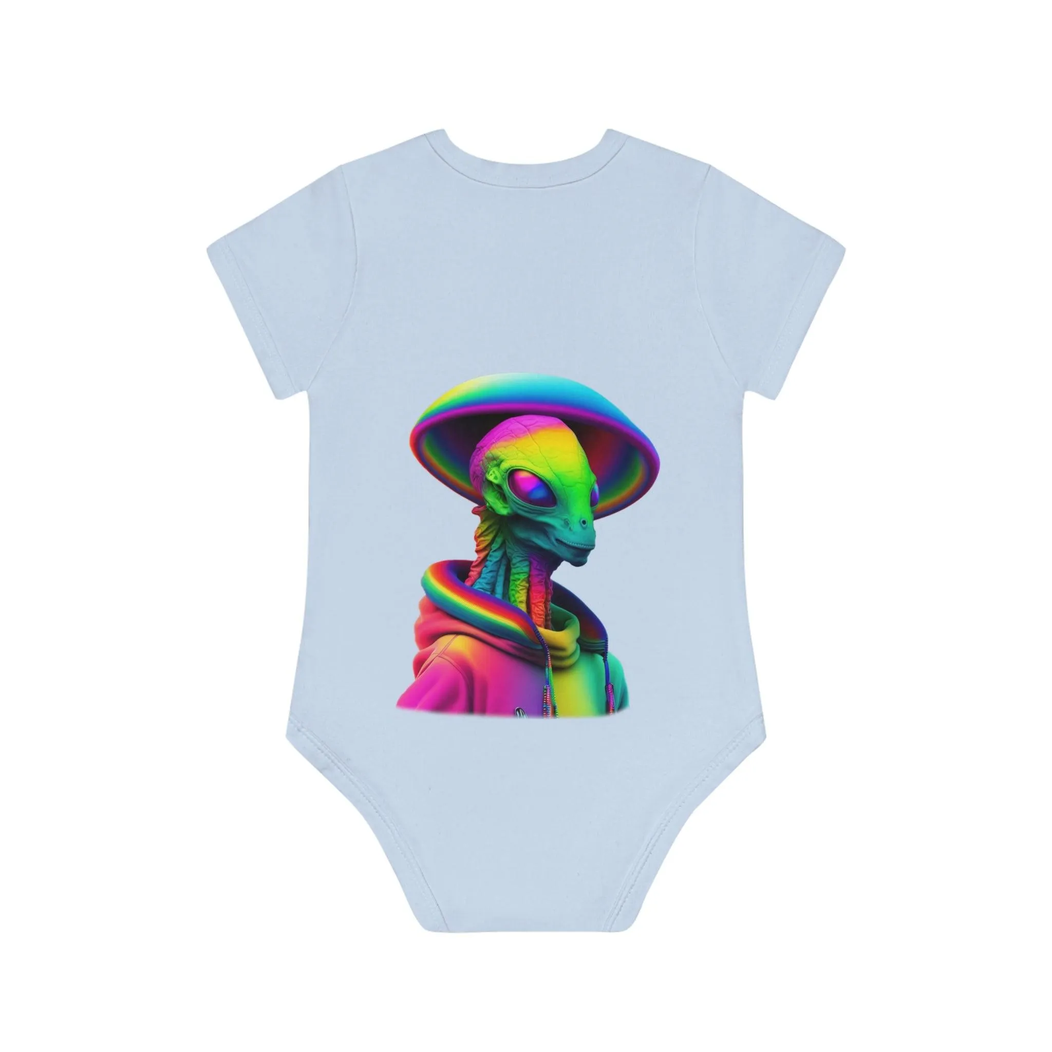 ,,PROUD ALIEN" Baby Organic Short Sleeve Bodysuit