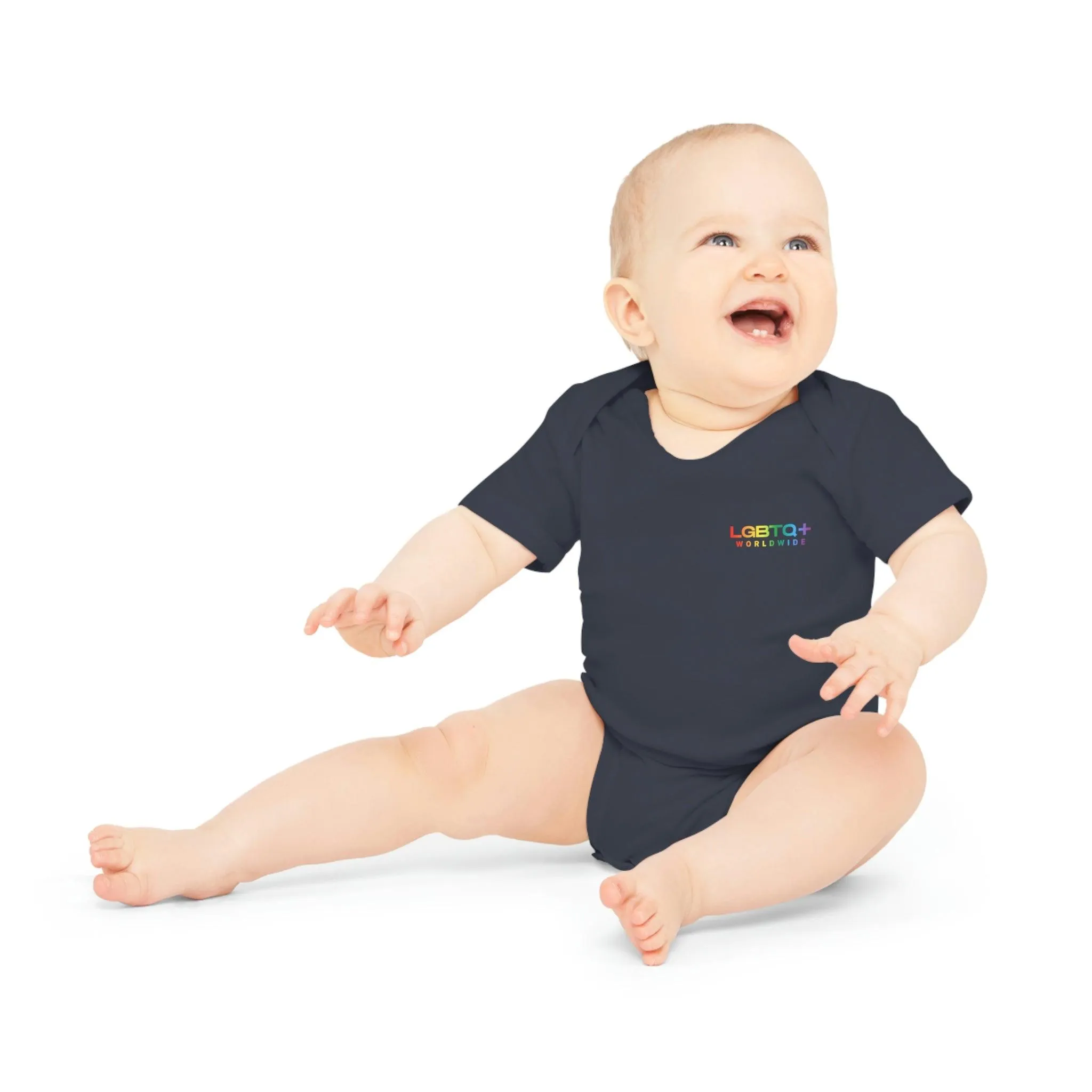 ,,PROUD ALIEN" Baby Organic Short Sleeve Bodysuit