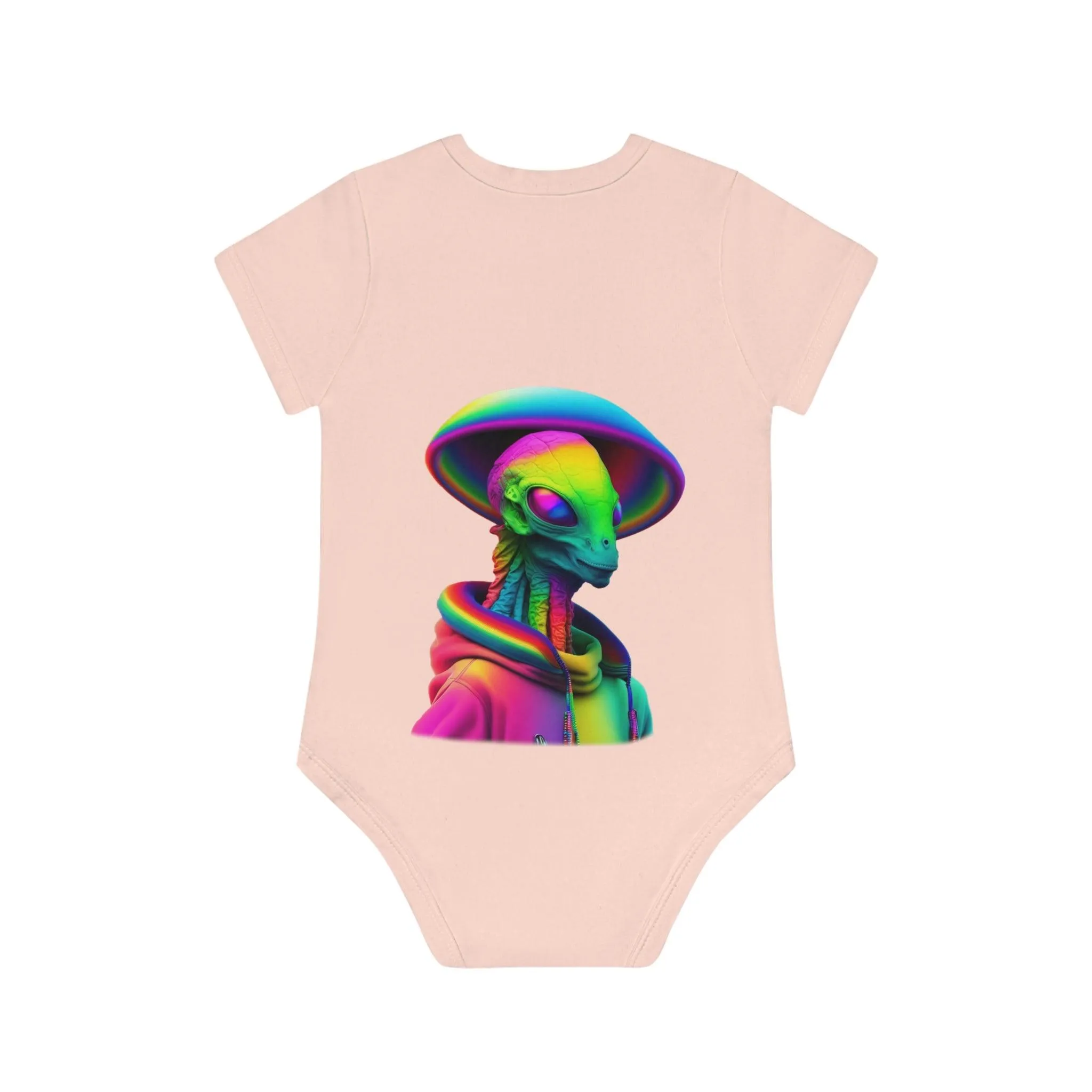 ,,PROUD ALIEN" Baby Organic Short Sleeve Bodysuit