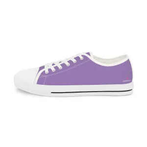 Purple Color Men's Low Top Sneakers, Solid Color Modern Minimalist Best Men's Low Top Sneakers  (US Size: 5-14)