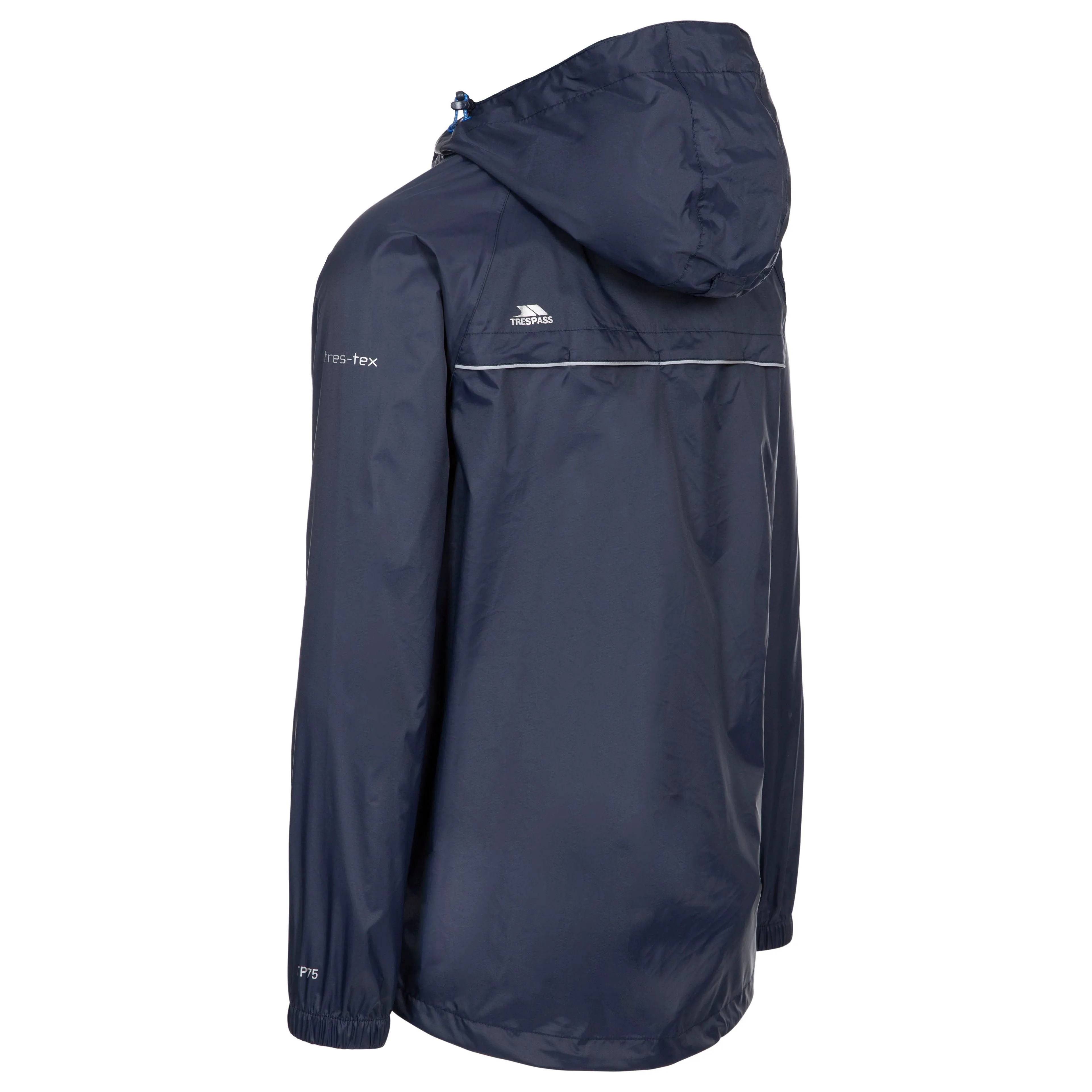 Qikpac X Adults Unisex Unpadded Waterproof Packaway Jacket in Navy