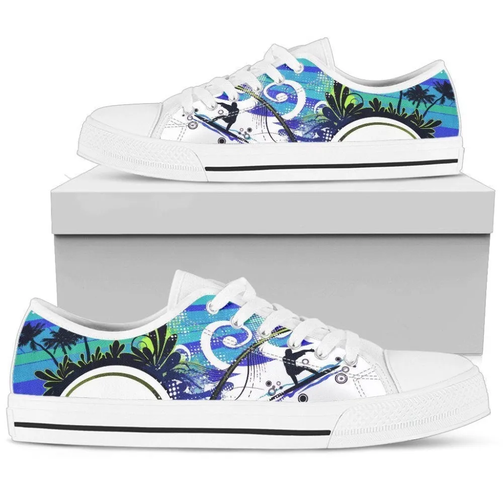 Ride The Waves With Our Stylish Surfing Women Low Top Shoes, Low Top Sneaker, Low Top Canvas Shoes