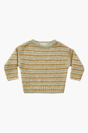 Rylee   Cru Aspen Kids Sweater - Agave Gold Stripe (Size 12/14 left)