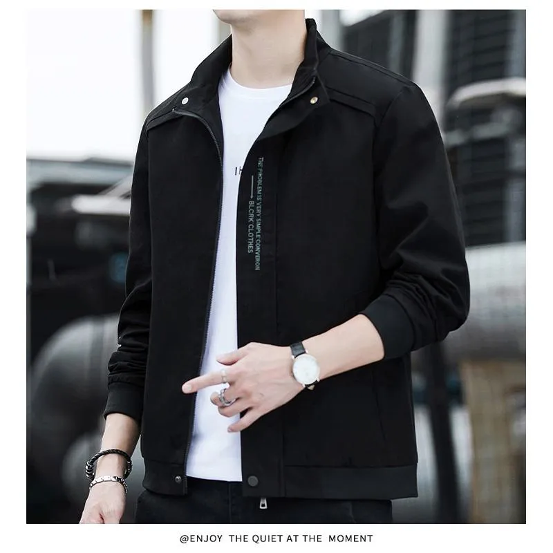 Slash Pocket Trendy Casual Solid Color Lapel Collar Jacket