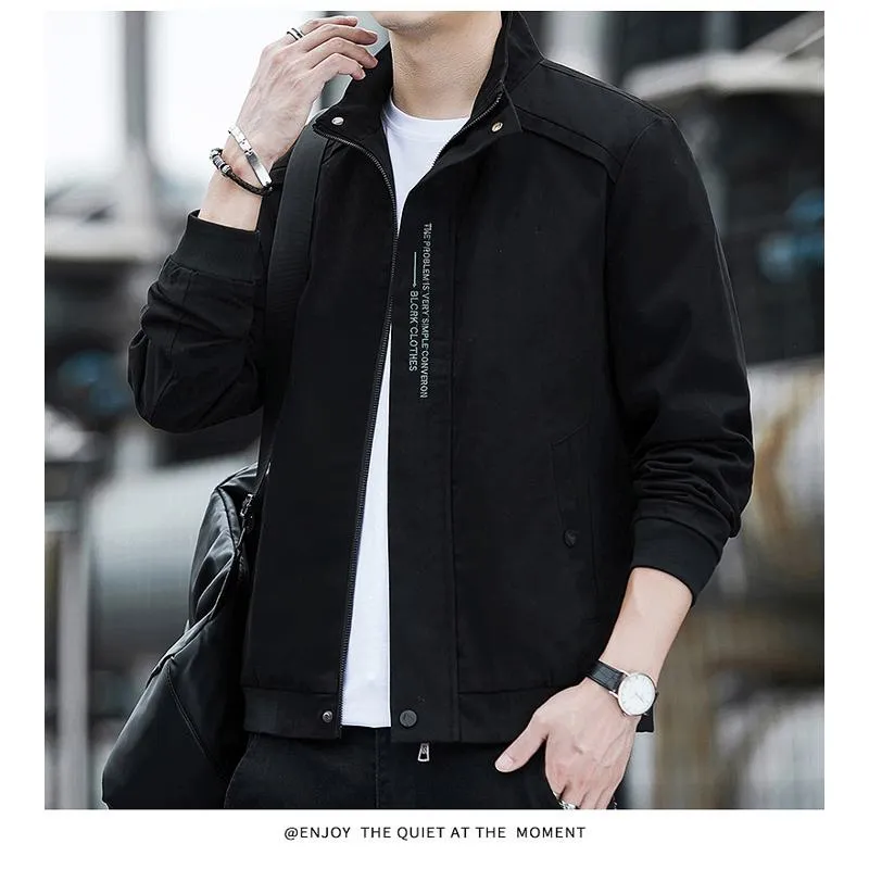 Slash Pocket Trendy Casual Solid Color Lapel Collar Jacket