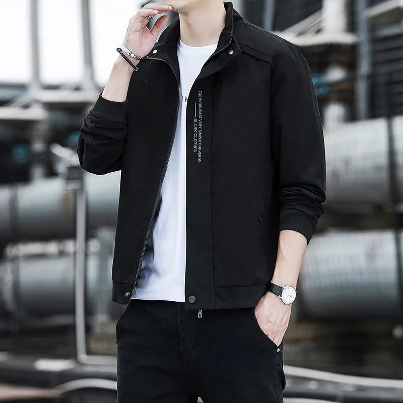 Slash Pocket Trendy Casual Solid Color Lapel Collar Jacket