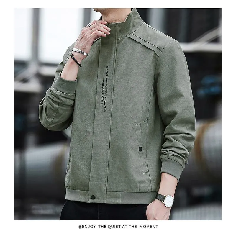 Slash Pocket Trendy Casual Solid Color Lapel Collar Jacket