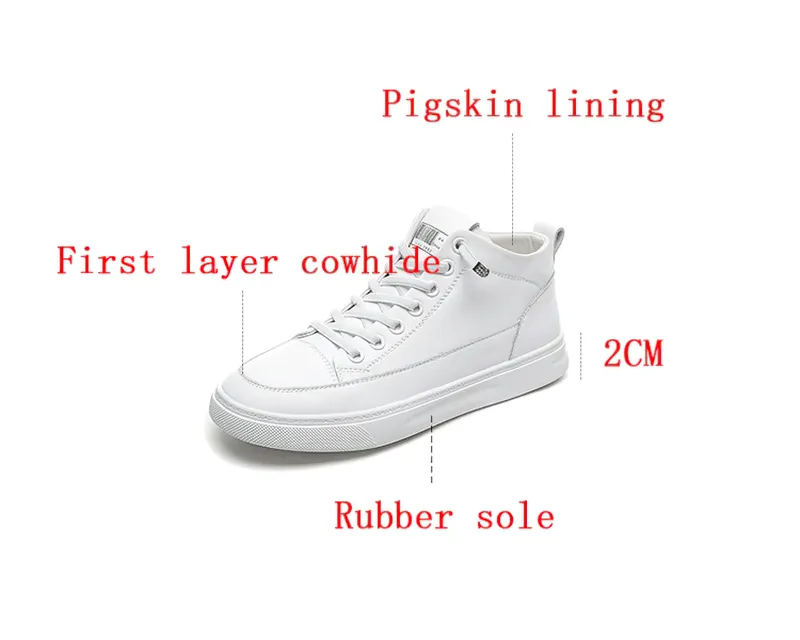 Sports Lace-Up Genuine Leather Vulcanized Shoes for Women - SF0251