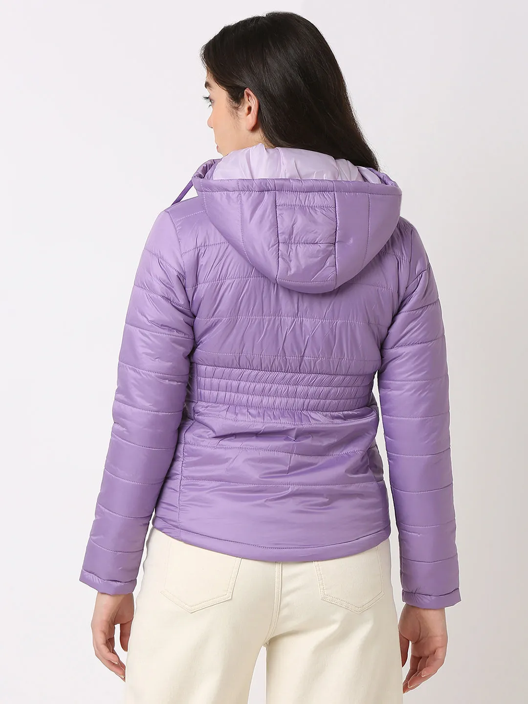 Spykar High Neck Full Sleeves Jacket for Women