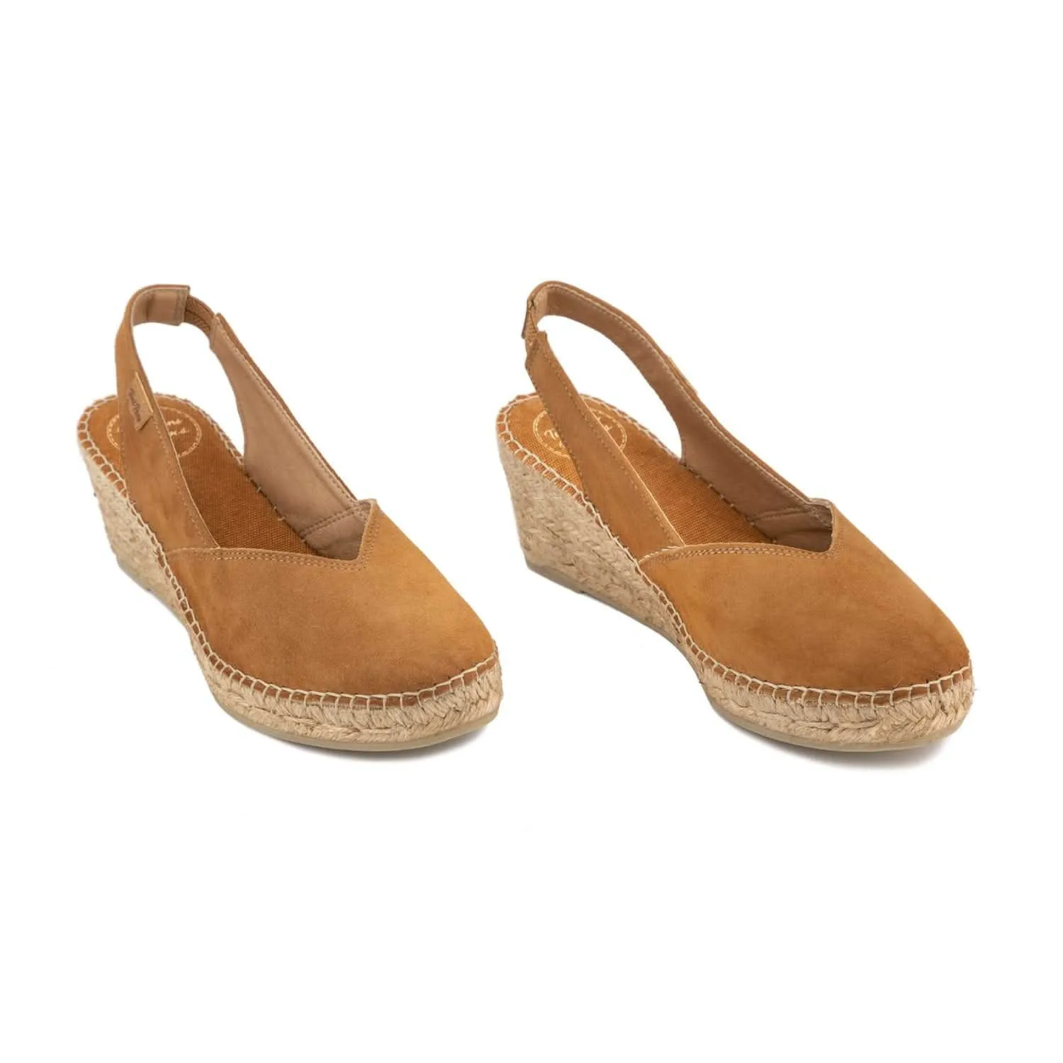 Standard Suede Leather Wedge Espadrille For Women - Betty-A