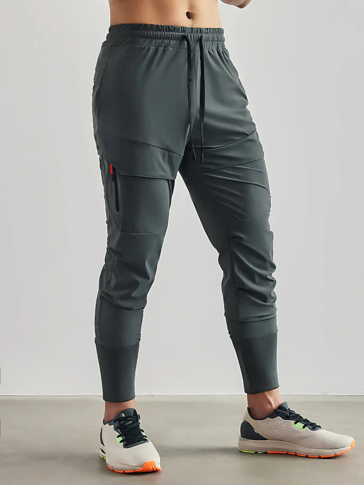 Stay Cool High Rib Cargo Jogger Athletic Stretch Pants