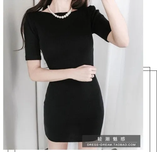 Summer Vintage Sexy Slim Fit Short Sleeve Dress