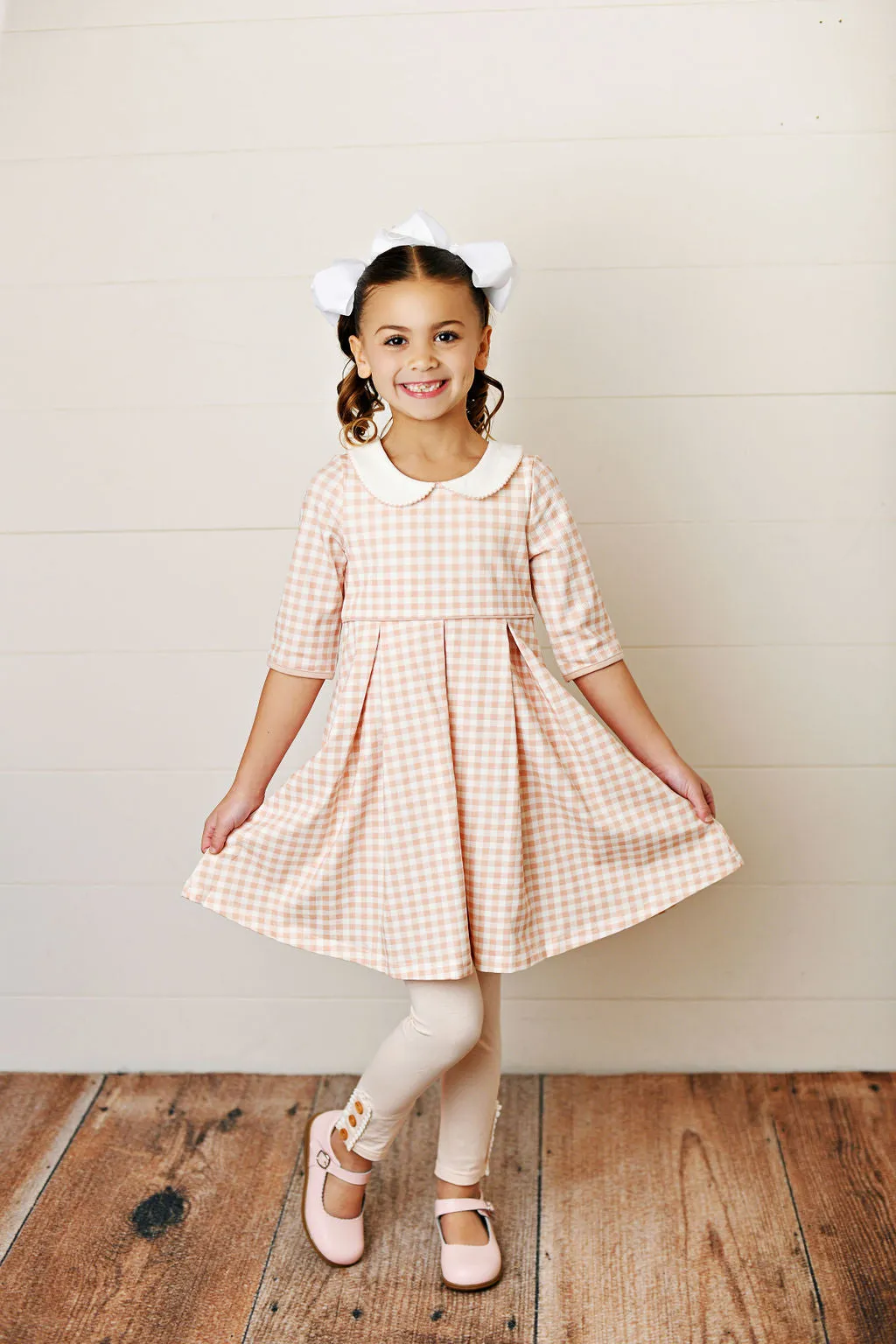 Swoon Baby Proper Gingham Pleat Dress