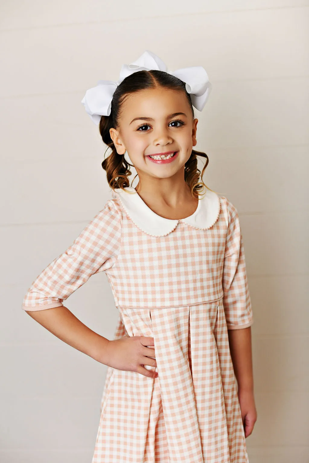 Swoon Baby Proper Gingham Pleat Dress