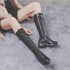 Women Long Boots High Boots Flat Boots Big Size