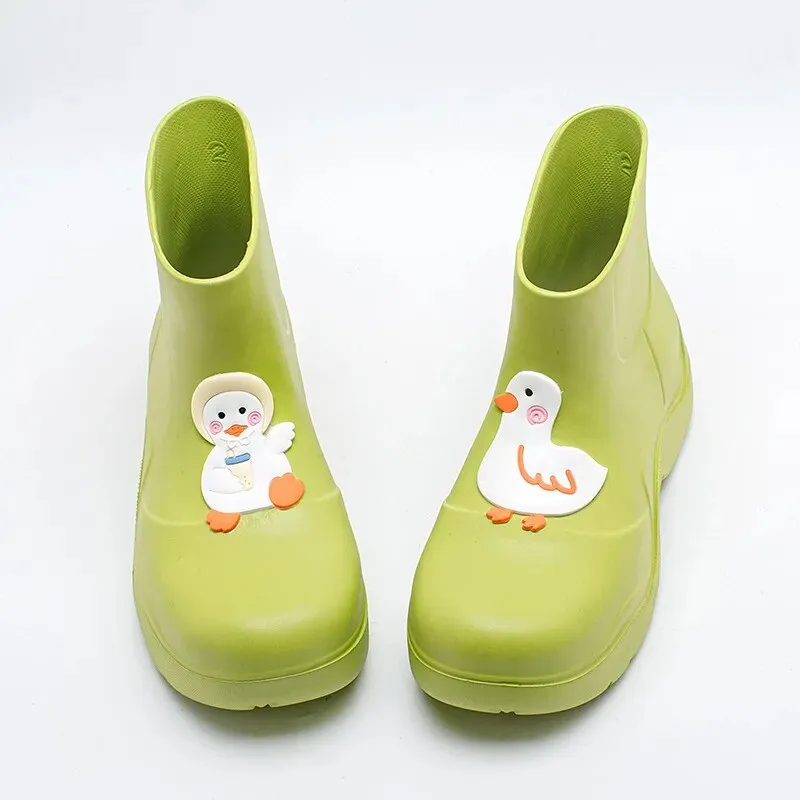 Women's Duck Aqua Shoes Waterproof Rain Boots Candy Color Water Shoes - WRB50129