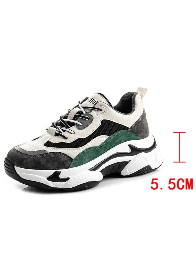 Women's Genuine Leather Platform Sneakers / Fashion Running Shoes - SF0268