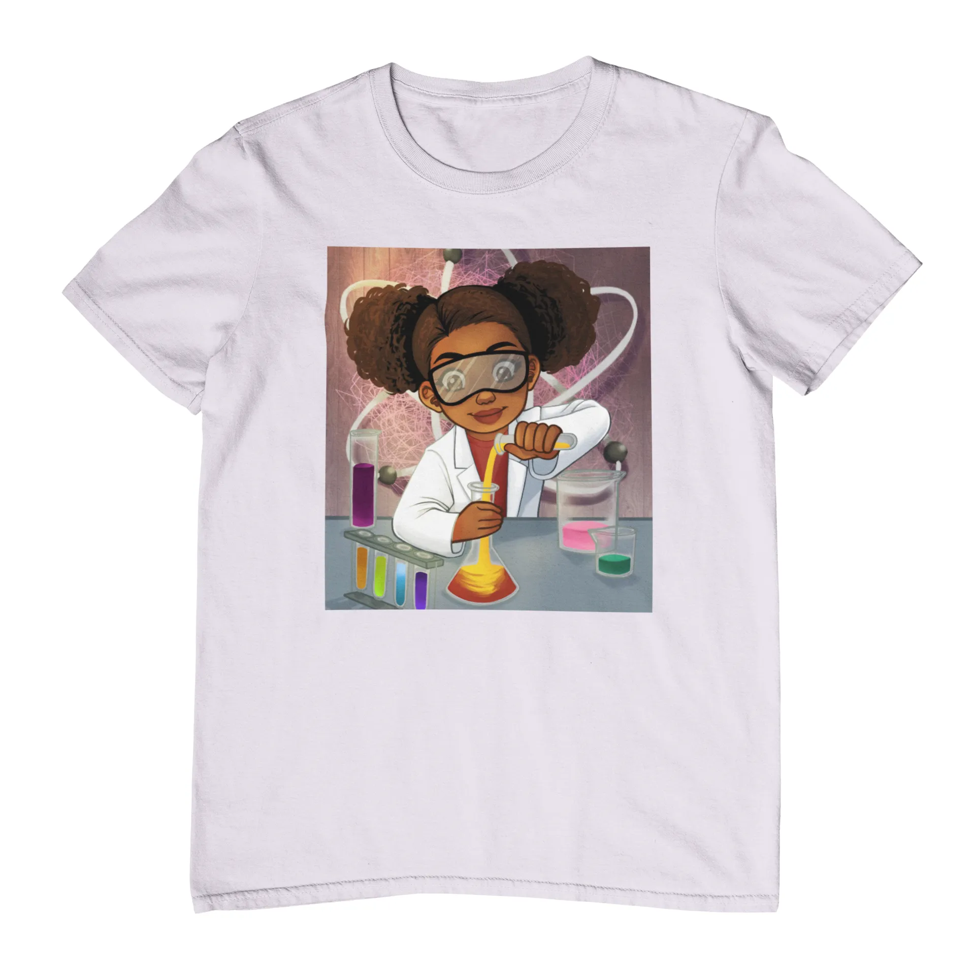 Youth - Future Scientist Midweight T-Shirt (African American / Black Girl)