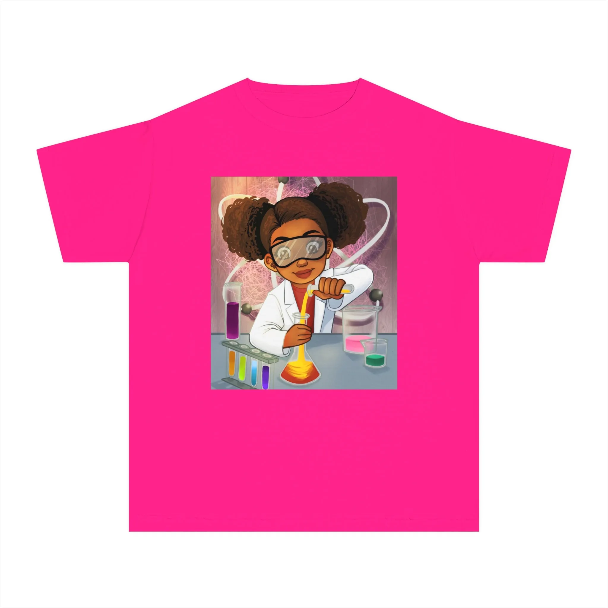 Youth - Future Scientist Midweight T-Shirt (African American / Black Girl)